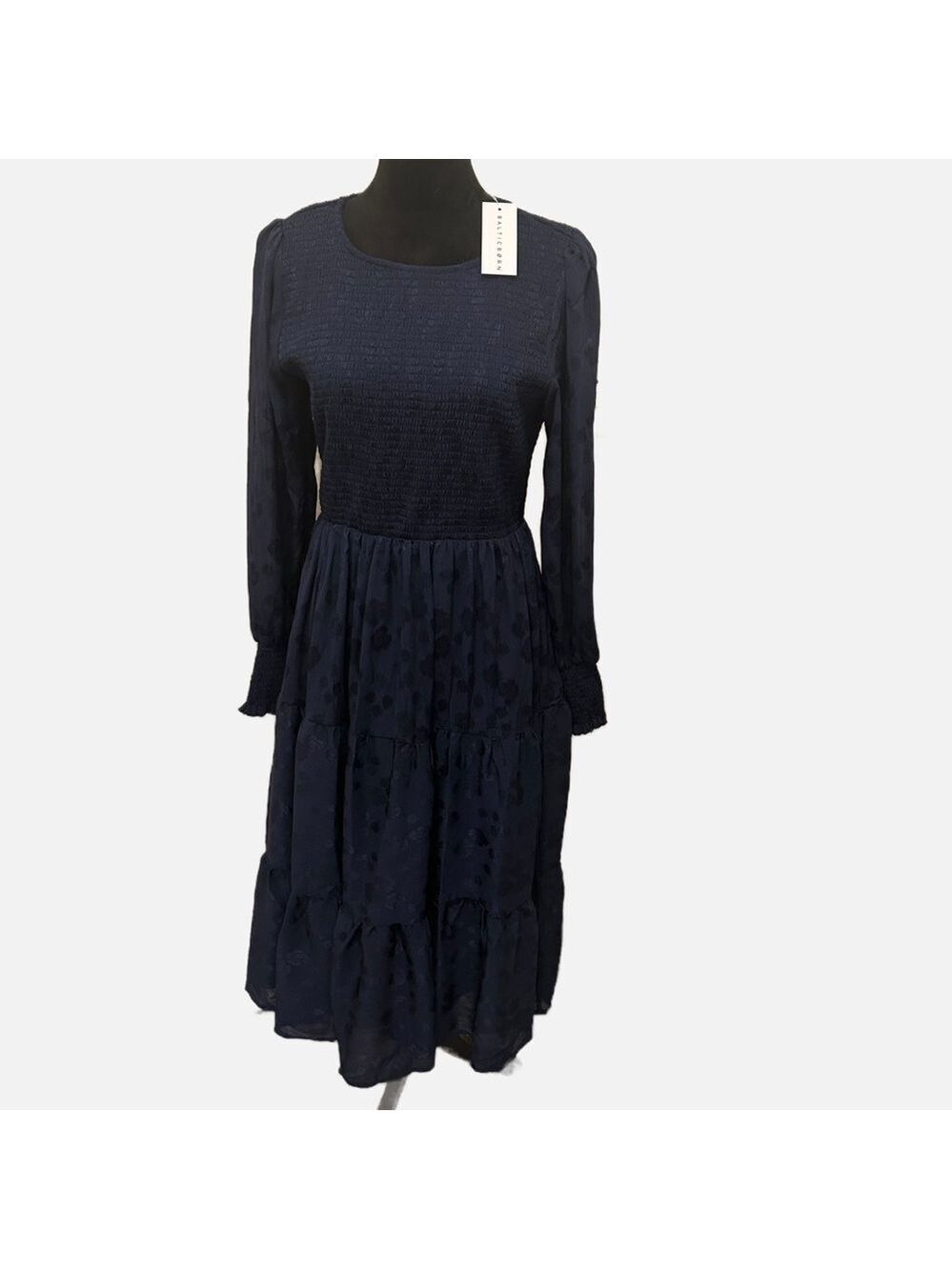 NEW Baltic Born Women’s Stockholm Smocked Tiered Dress Minimalist Fairy Goth